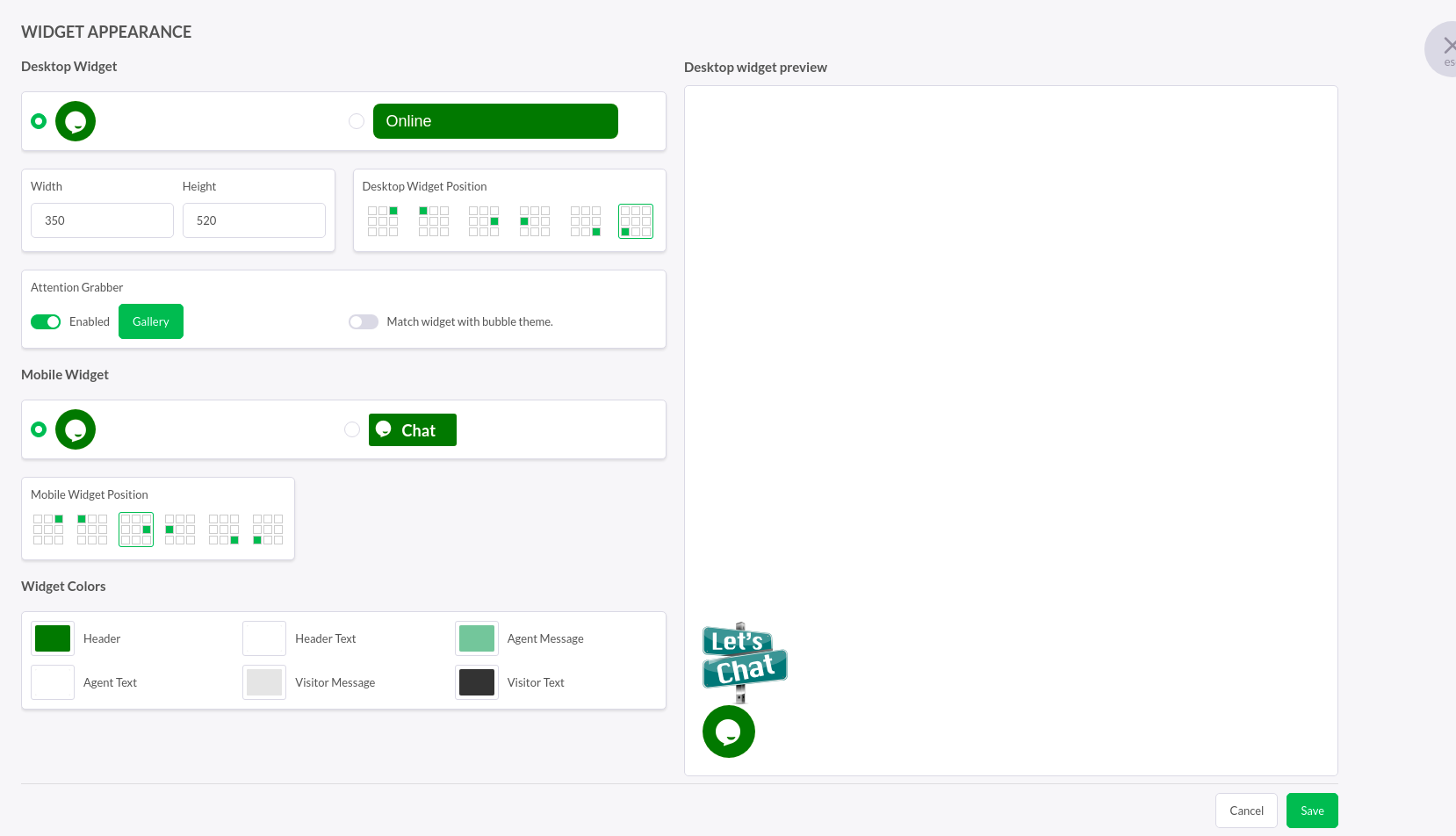 Tawk dashboard customization